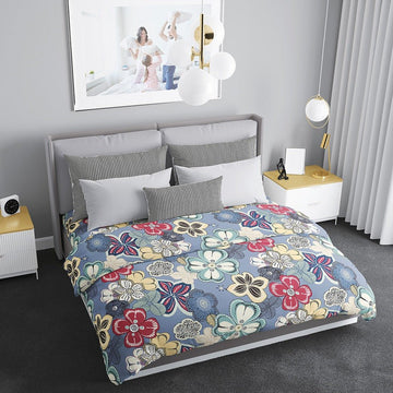Floral Coral Blush - 300 TC Super King Double Bedsheet - Tribo By Trenton - Trenton