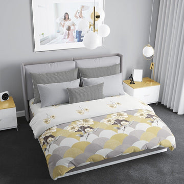 Floral Coral Blush - 300 TC Super King Double Bedsheet - Tribo By Trenton - Trenton