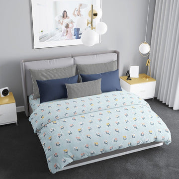 Floral Coral Blush - 300 TC Super King Double Bedsheet - Tribo By Trenton - Trenton