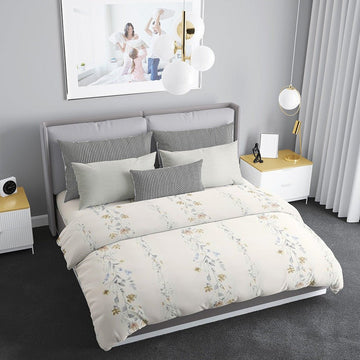 Floral Rose Blush - 300 TC Super King Double Bedsheet - Tribo By Trenton - Trenton