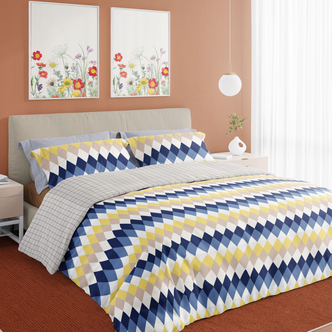 Night Queen All Season Reversible Comforter Double Bed - Trenton