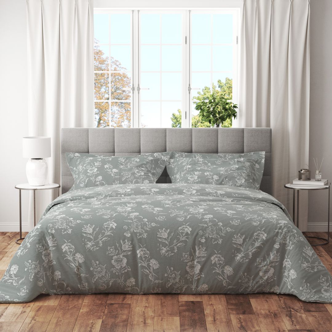 Trenton 200 TC Cotton Super King Double Bedsheet With Two Pillow Covers (270X270 Cms) - Trenton