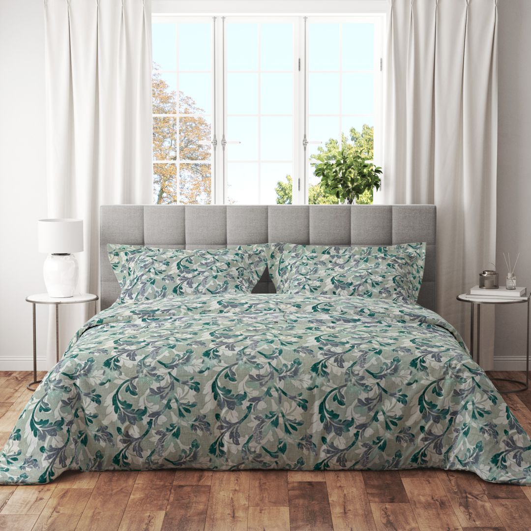 Trenton 200 TC Cotton Super King Double Bedsheet With Two Pillow Covers (270X270 Cms) - Trenton