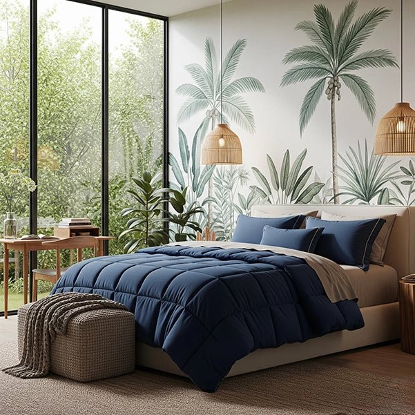 Trenton Midnight Comforter | Reversible, | 220 GSM | Double Bed 100x90 Inch | Ultra Soft AC Quilt - Trenton