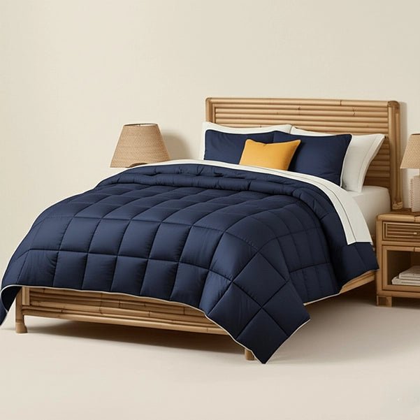 Trenton Midnight Comforter | Reversible, | 220 GSM | Double Bed 100x90 Inch | Ultra Soft AC Quilt - Trenton