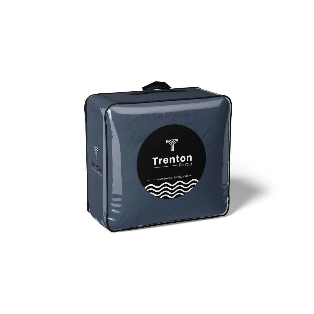 Trenton Midnight Comforter | Reversible, | 220 GSM | Double Bed 100x90 Inch | Ultra Soft AC Quilt - Trenton