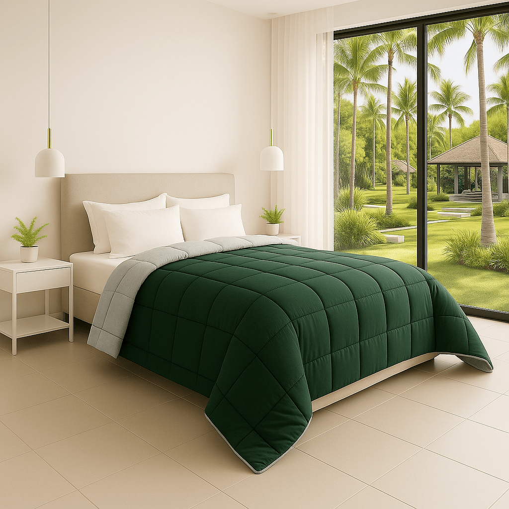 Trenton Midnight Comforter | Reversible, | 220 GSM | Double Bed 100x90 Inch | Ultra Soft AC Quilt - Trenton
