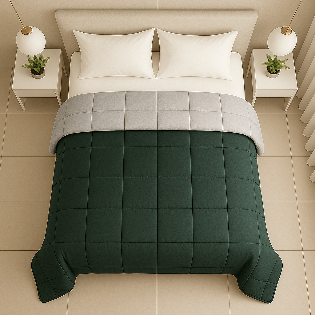 Trenton Midnight Comforter | Reversible, | 220 GSM | Double Bed 100x90 Inch | Ultra Soft AC Quilt - Trenton