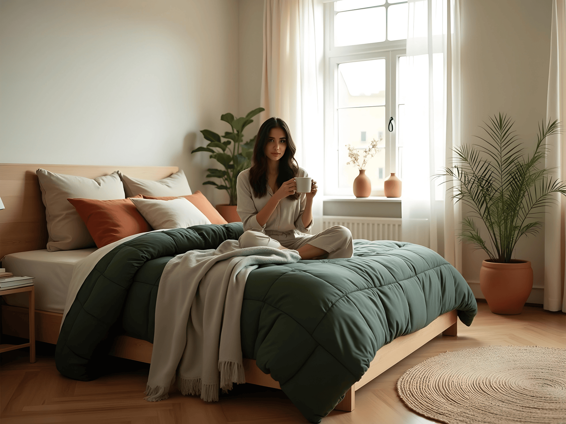 Trenton Midnight Comforter | Reversible, | 220 GSM | Double Bed 100x90 Inch | Ultra Soft AC Quilt - Trenton
